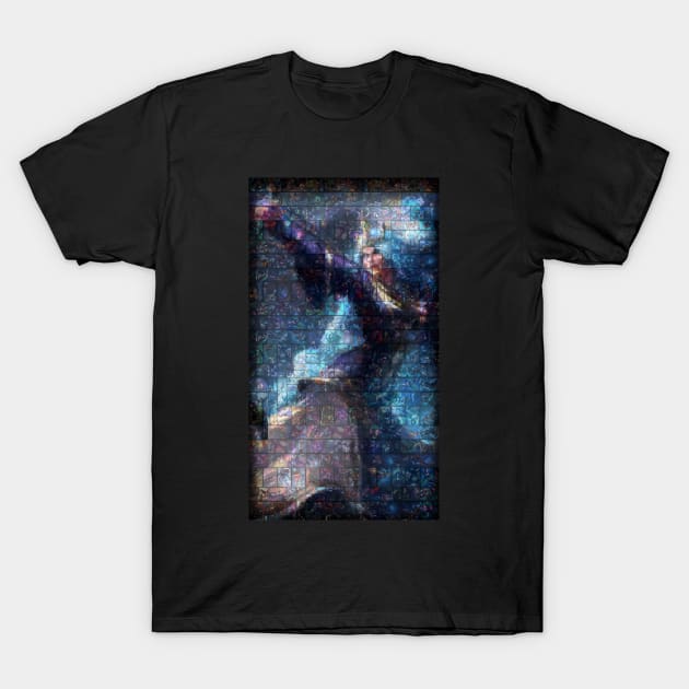 Ashe Mosaic Portrait 5 T-Shirt by nowtfancy